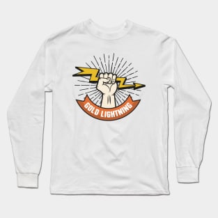 Gold Lightning Long Sleeve T-Shirt